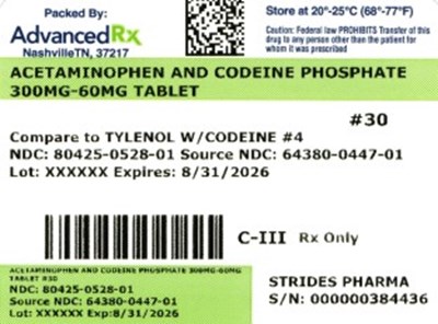 Acetamino And Codeine 300/60mg #30 (Acetamino And Codeine 8025 0528 01)